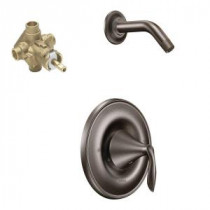 Eva Single-Handle 1-Spray Posi-Temp Shower Faucet Trim Kit in Oil Rubbed Bronze - Valve Included