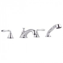 Seabury 2-Handle Roman Tub Faucet with Hand Shower in Polished Nickel Infinity
