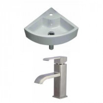Unique Vessel Sink Set in White with Single Hole cUPC Faucet