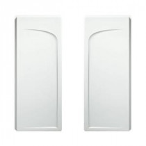 Ensemble 1-1/4 in. x 35-1/4 in. x 72-1/2 in. 2-piece Direct-to-Stud Shower End Wall Set in White