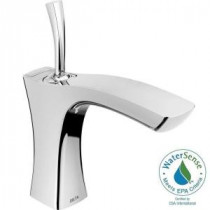 Tesla Single Hole 1-Handle Bathroom Faucet in Chrome with Metal Drain Assembly
