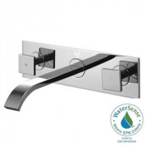 Titus Dual Lever 2-Handle Wall-Mount Bathroom Faucet in Chrome