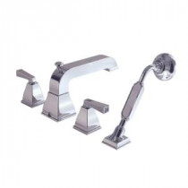 Town Square 2-Handle Deck-Mount Roman Tub Faucet with Hand Shower in Polished Chrome