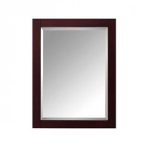 Modero 24 in. W x 1.3 in. D x 30 in. H Single Framed Wall Mirror in Espresso