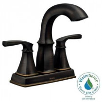 Hensley 4 in. Centerset 2-Handle Bathroom Faucet Featuring Microban Protection in Mediterranean Bronze