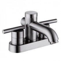 4 in. Centerset 2-Handle Deck-Mount Bathroom Faucet in Brushed Nickel
