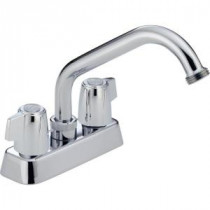 Classic 4 in. 2-Handle Low-Arc Specialty Faucet in Chrome with Extended Spout