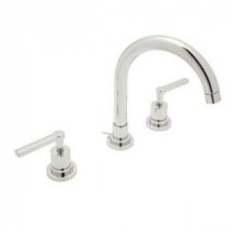 Lombardia 8 in. Widespread 2-Handle Bathroom Faucet in Polished Nickel