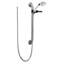 2-Spray Hand Shower with Grab Bar in Chrome