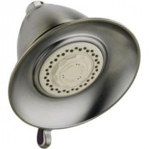 Victorian 3-Spray 5-1/2 in. Touch-Clean Shower Head in Stainless