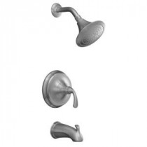 Forte 1-Handle Single-Spray Tub and Shower Faucet Trim Only in Brushed Chrome