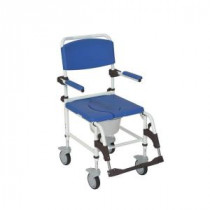 Aluminum Shower Commode Mobile Transport Wheelchair