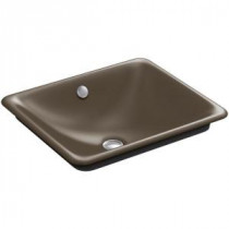 Iron Plains Vessel Sink with Black Iron Painted Underside in Suede