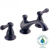 Leland 8 in. Widespread 2-Handle Mid-Arc Bathroom Faucet in Venetian Bronze Featuring Diamond Seal Technology