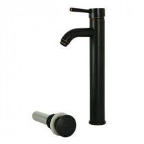 Ultime European Single Hole Single-Handle High Arc Vessel Bathroom Faucet with Drain in Oil Rubbed Bronze