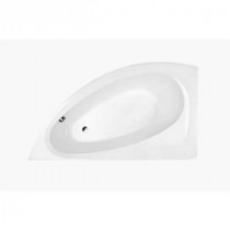Idea 4.92 ft. Right Acrylic Center Offset Drain Corner Bathtub in White