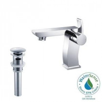 Sonus Single Hole Single-Handle Low-Arc Bathroom Faucet and Pop-Up Drain with Overflow in Chrome