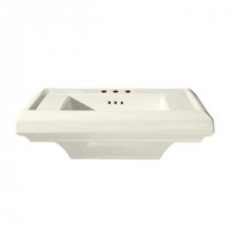 Town Square 24 In. Pedestal Sink Basin with 8 In. Faucet Holes in Linen