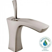 Tesla Single Hole 1-Handle Bathroom Faucet in Stainless