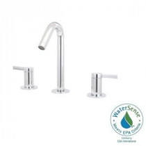 Stillness 8 in. Widespread 2-Handle Mid-Arc Bathroom Faucet in Polished Chrome