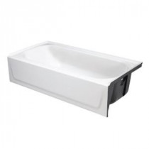 BootzCast 5 ft. Right Drain Soaking Tub in White