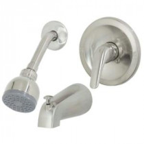 Single-Handle Tub and Shower Faucet in Brushed Nickel