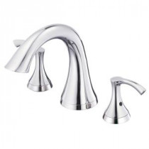 Antioch 2-Handle Roman Tub Faucet in Chrome Trim Only (Valve Not Included)