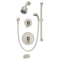 Dia Single-Handle 1-Spray Tub and Shower Faucet in Satin Nickel (Valve Not Included)