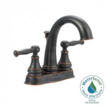 Fairway 4 in. Centerset 2-Handle High Arc Bathroom Faucet in Mediterranean Bronze