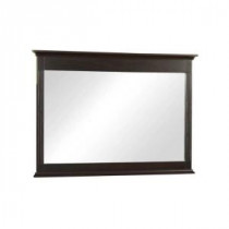 32 in. L x 46 in. W Framed Wall Mirror in Espresso