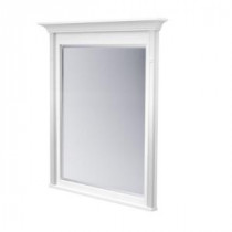 42 in. L x 36 in. W Framed Wall Mirror in Dove White
