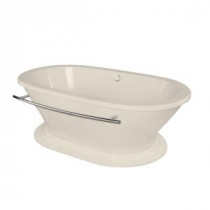 Columbia 5.8 ft. Center Drain Freestanding Air Bath Tub in Biscuit