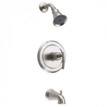 Vincennes 1-Handle 1-Spray Tub and Shower Faucet in Brushed Nickel