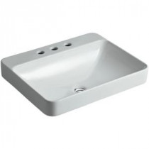 Vox Rectangle Above-Counter Vessel Sink in Ice Grey