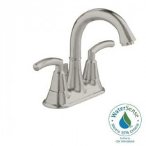 Tropic 4 in. Centerset 2-Handle High-Arc Bathroom Faucet in Satin Nickel with Metal Speed Connect Pop-Up Drain