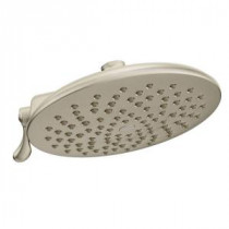 Velocity 2-Spray 8 in. Rainshower Showerhead Featuring Immersion in Brushed Nickel