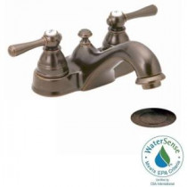 Kingsley 4 in. 2-Handle Bathroom Faucet in Oil Rubbed Bronze with Drain Assembly