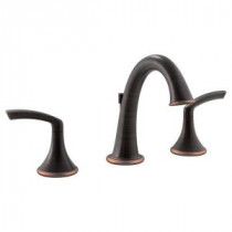 Elm 8 in. Widespread 2-Handle High-Arc Bathroom Faucet in Seasoned Bronze