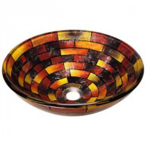 Glass Vessel Sink in Stained Glass