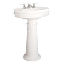 Standard Collection Pedestal Combo Bathroom Sink in White