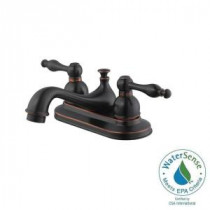 Saratoga 4 in. Centerset 2-Handle Bathroom Faucet in Oil Rubbed Bronze