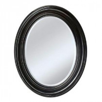 24 in. x 31 in. Sonoma Oval Mirror in Espresso