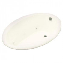 Sunward 5 ft. Whirlpool Tub with Reversible Drain in Biscuit