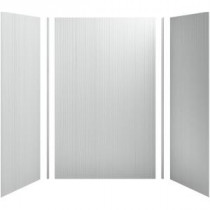 Choreograph 60in. X 36 in. x 96 in. 5-Piece Shower Wall Surround in Ice Grey with Cord Texture for 96 in. Showers