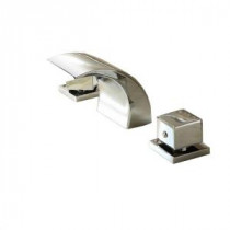 2-Handle Deck-Mount LED Waterfall Roman Tub Faucet in Chrome