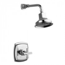 Margaux Rite-Temp Pressure-Balancing Shower Faucet Trim with Cross Handle in Polished Chrome (Valve Not Included)