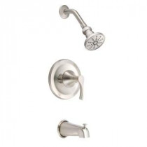 Antioch 1-Handle Tub and Shower Faucet Trim Kit in Brushed Nickel (Valve Not Included)