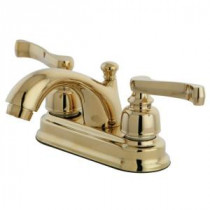 Royale Classic 4 in. Centerset 2-Handle Mid-Arc Bathroom Faucet in Polished Brass