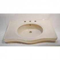 English Turn Console Vessel Sink in Bisque