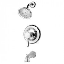 Universal Single-Handle Tub and Shower Faucet Trim Kit in Polished Chrome (Valve Not Included)